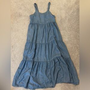 Elegant Denim Maxi Dress